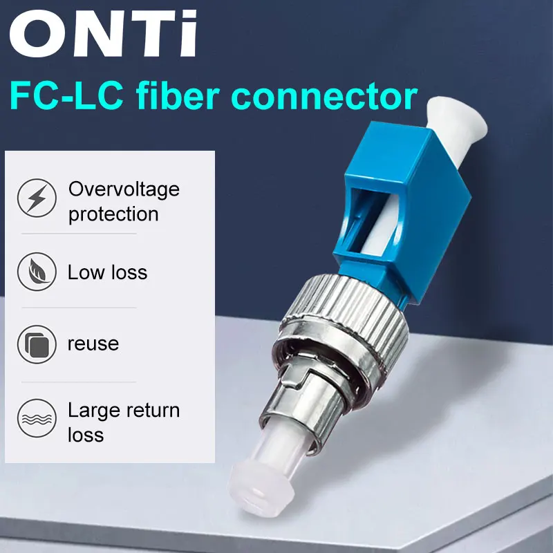 ONTi 2pcs LC Female to FC Male LC-FC UPC/APC SM 9/125 Hybird Fiber Optic Adapter Connector LC-FC MM Coupler 2pcs f type coupler adapter connector female f f jack rg6 coax coaxial cable used in video sma rf coax connector plug