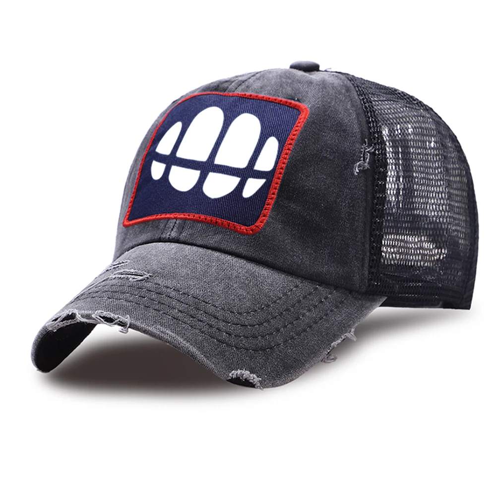 

Expression Funny Print Hip Hop Mesh Baseball Caps Outdoor Unisex Snapback Hat Cotton Casual Trucker Hat Breathable Baseball Cap