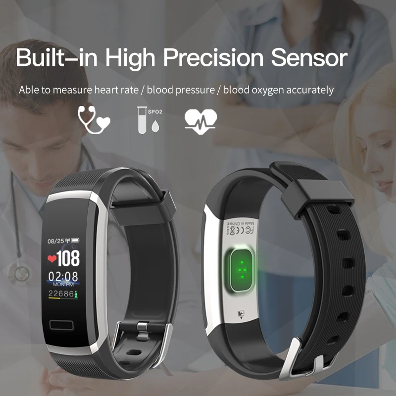 Смарт браслет Wearpai с цветным экраном GT101 водонепроницаемый 24 часа пульсометр