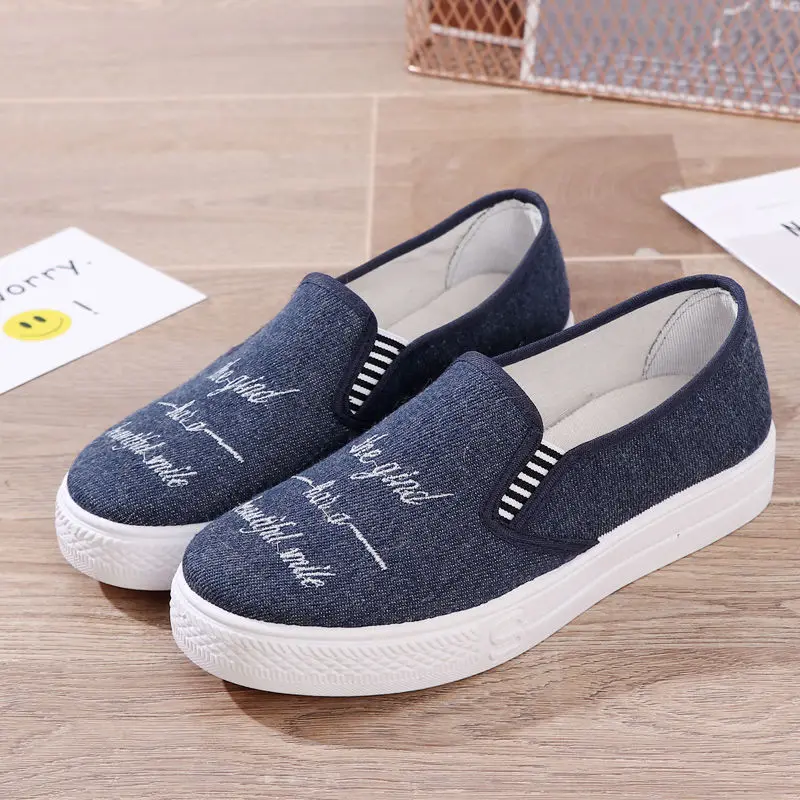Women Shoes Denim Height Increased Shoes