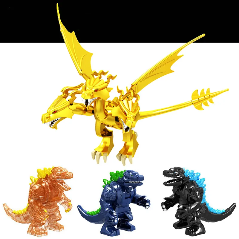 

2019 Jurassic World Park Raptor Dinosaurs Godzilla King Ghidorah Figures Building Blocks Bricks Set Toys For Children