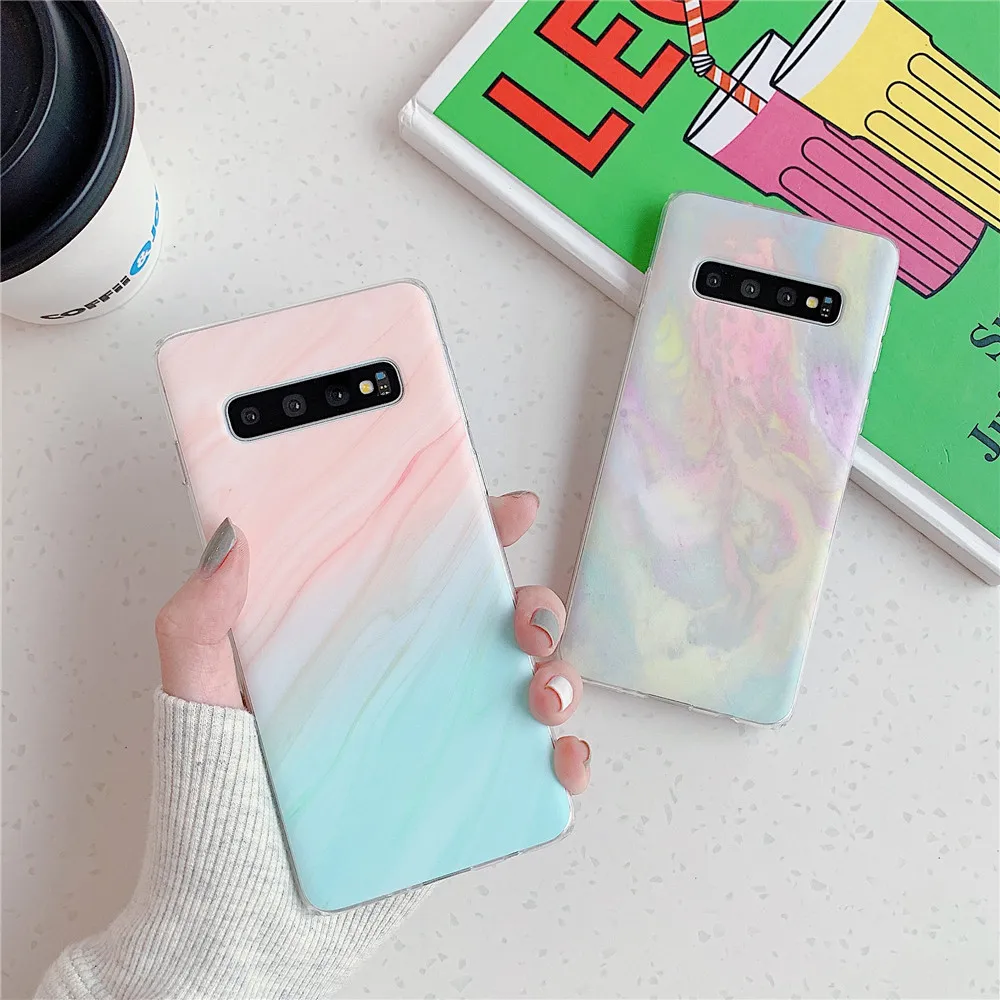 Роскошный градиентный мраморный чехол для Samsung Galaxy S20FE S10 S9 S8 Note 10 20 Plus S10E S20 Ultra A51 A71