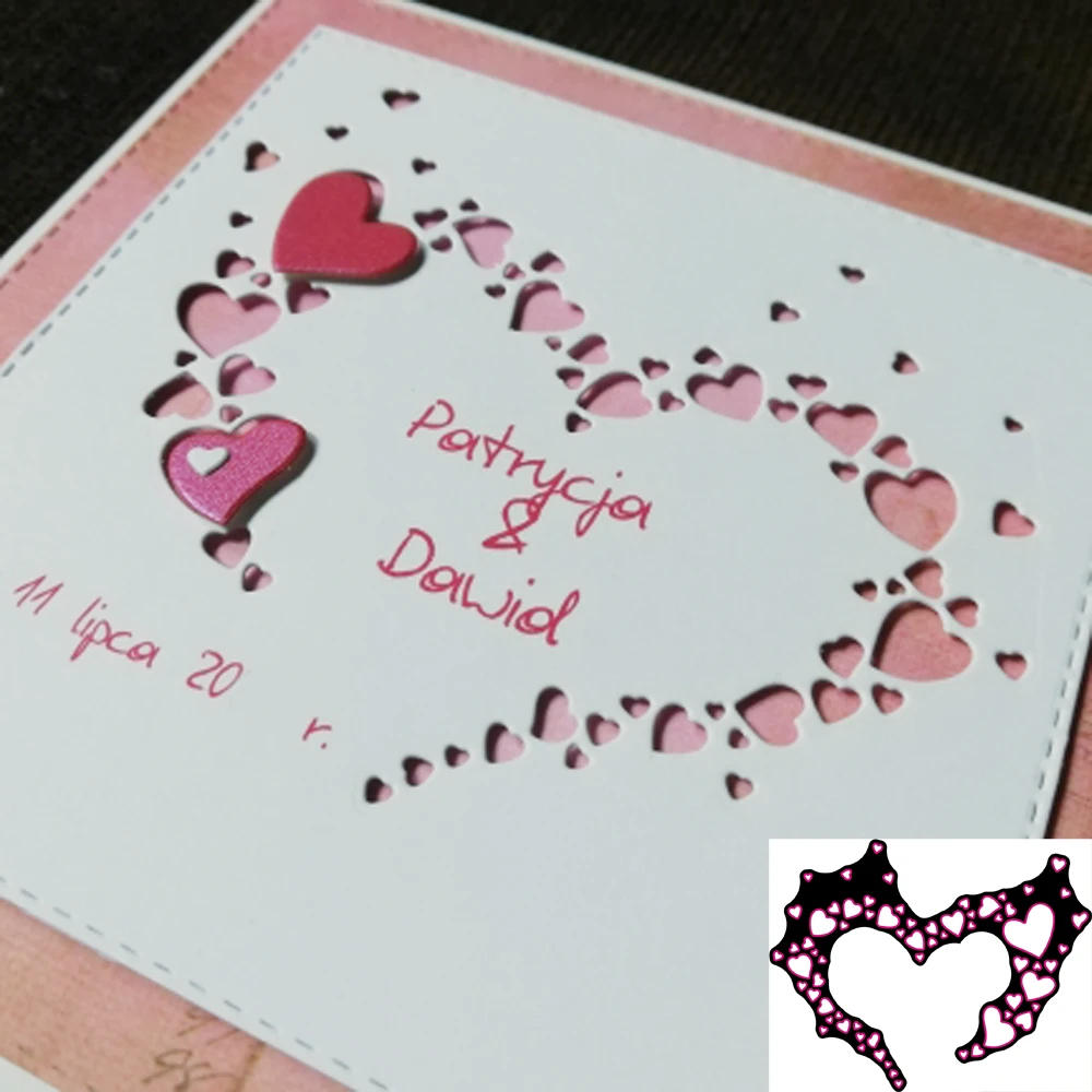 New Hearts die punching die metal die cutting die scrapbook decorative paper card DIY embossing crafts