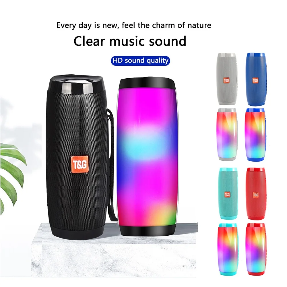 Altavoz portátil inalámbrico por Bluetooth, altavoz potente de alta BoomBox resistente al agua, con bajos para exteriores, AUX, HIFI, TF, Radio FM, con luz LED