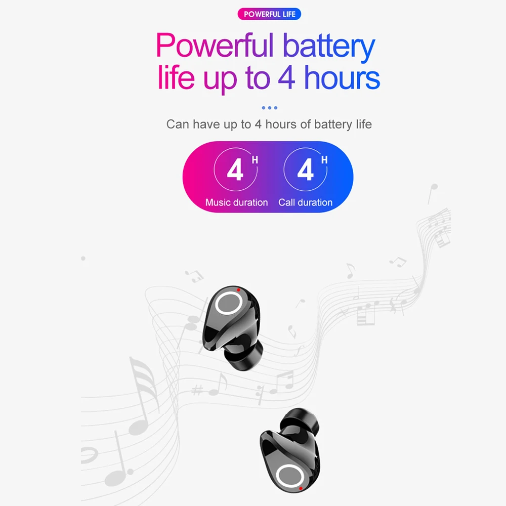 TWS Q5 Hifi стерео Bluetooth 5,0 наушники HD бинауральные беспроводные наушники IPX5 водонепроницаемые шумоподавляющие наушники с микрофоном