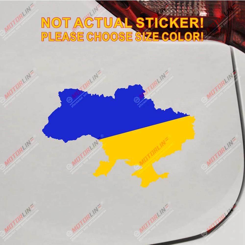 Карта Украины флаг цвета автомобиля грузовик наклейка бампер окна винил