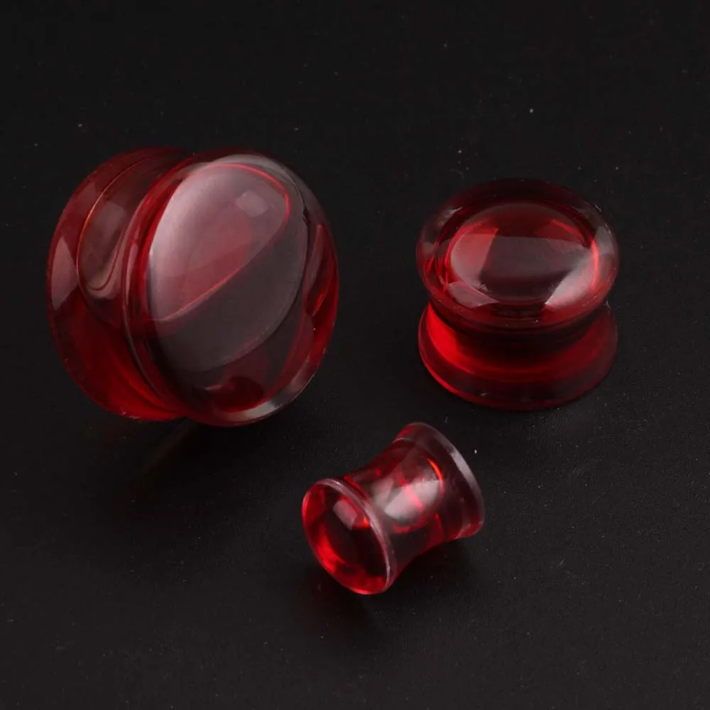 Acrylic Plugs And Tunnels Ear Plugs Flower Hollow Tunnel Plug 8mm-25mm Ear Gauges Expander Stretcher Piercing Jewelry body piercing jewelry body jewelry ear piercing jewelry 1pair