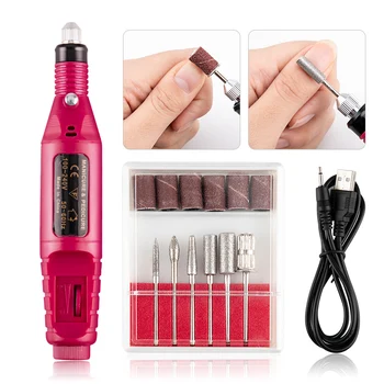 

Dmoley 1 Set Pro Electric Manicure Machine Nail Kit Nail Drill Pen With 6 Bits Nail Art Machine Tools Kit Suit For 2.35mm Drill