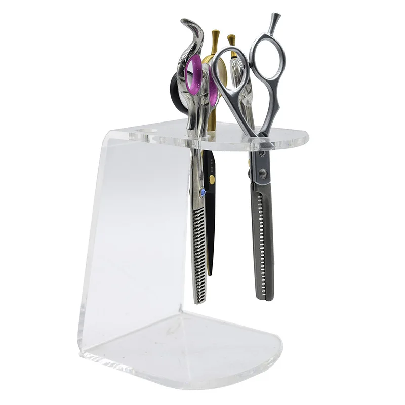 Transparent Acrylic Scissors Shelf Scissors Socket Hair Salon Desktop