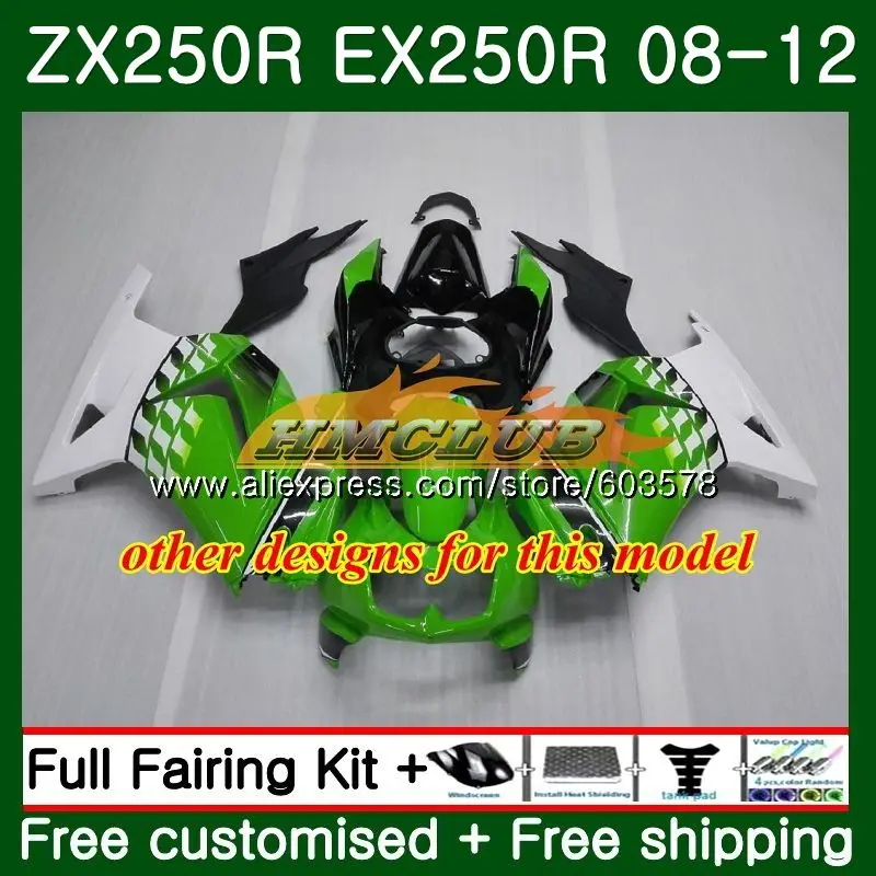 Средства ухода за кожей для KAWASAKI NINJA ZX-250R ZX250R 08 09, 10, 11, 12, 24CL. 79 ZX 250R EX 250 EX250 2008 2009 2010 2011 2012 обтекатель, цвет красный, белый