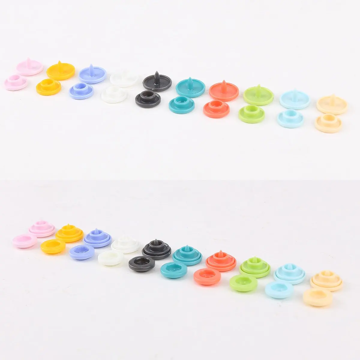 150 шт. кнопки 12 мм 15 шт. x 10 цветов+ установочный зажим