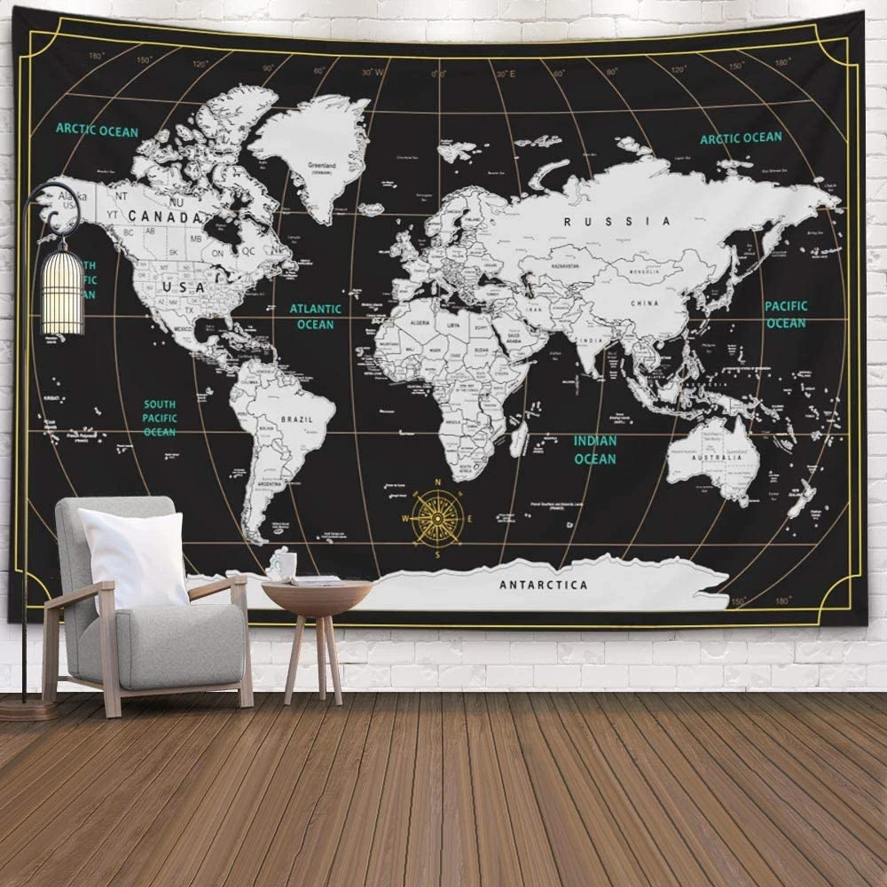 Large Wall Map Art Wall Decor Hanging Capsceoll Map Dorm Tapestry Large Wall Map Giant World Map Art Decor Tapestries Aliexpress