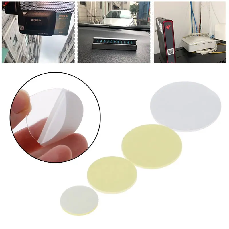 

100Pcs Clear Invisible Round Double Sided Silicone Self Adhesive Dots Stickers