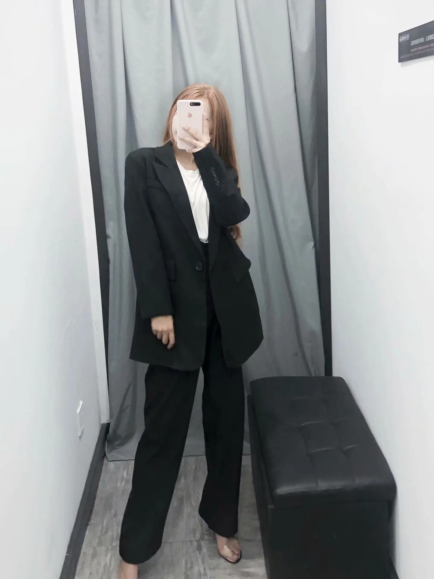

Women's jacket 2019 autumn new fashion casual temperament loose solid color small suit single button coat jacket