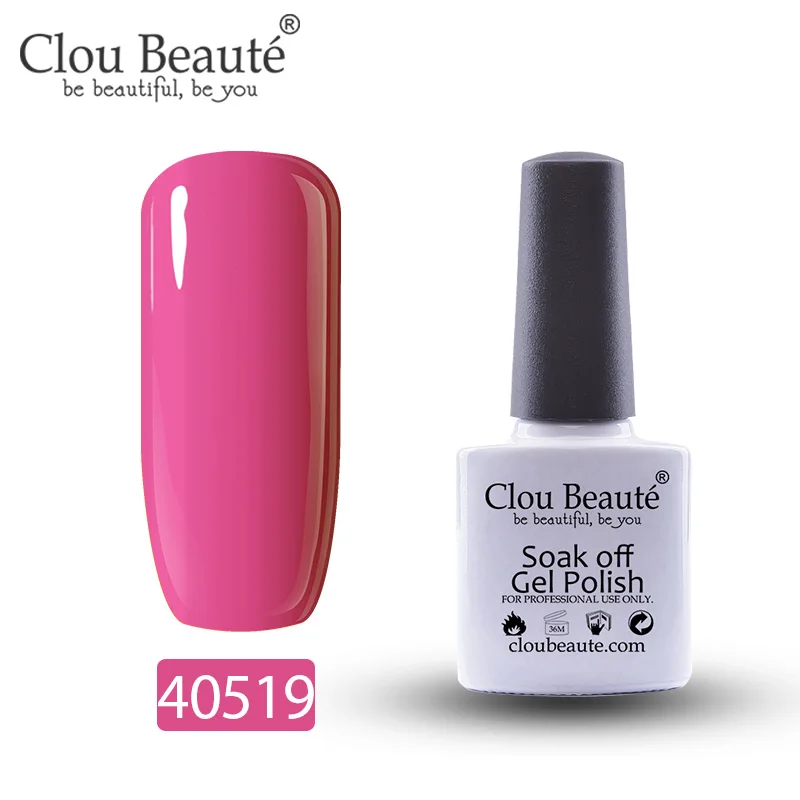 Clou Beaute 79 цветов Гель-лак для ногтей полуперманентное верхнее покрытие лак для нейл-арта Soak Off Pink Серия маникюр Гель-лак блеск - Цвет: 40519