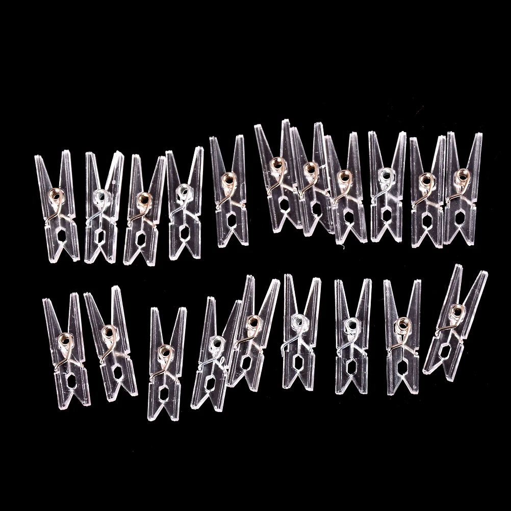 

20pcs Small Clothes Pegs For Photo Clips Clothespin Paper Craft Decoration Clips Pegs Mini Size Plastic Clips