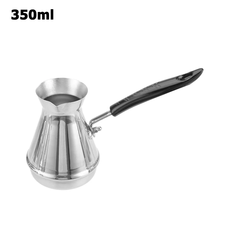 350ml Кофеварка Арабика из нержавеющей стали, чайники, Турецкий кофейник Cevze Ibrik Percolators, европейские кастрюли с длинной ручкой Mocha Moka - Цвет: 350ml