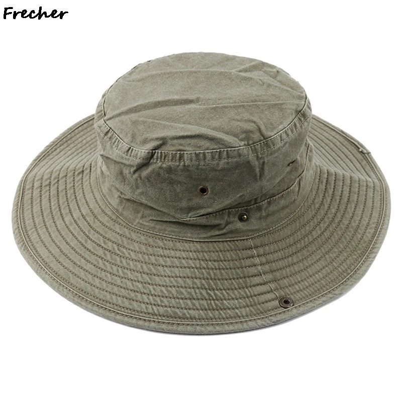 Mens Womens Summer Boonie Bucket Hat 100% Cotton Sun Safari