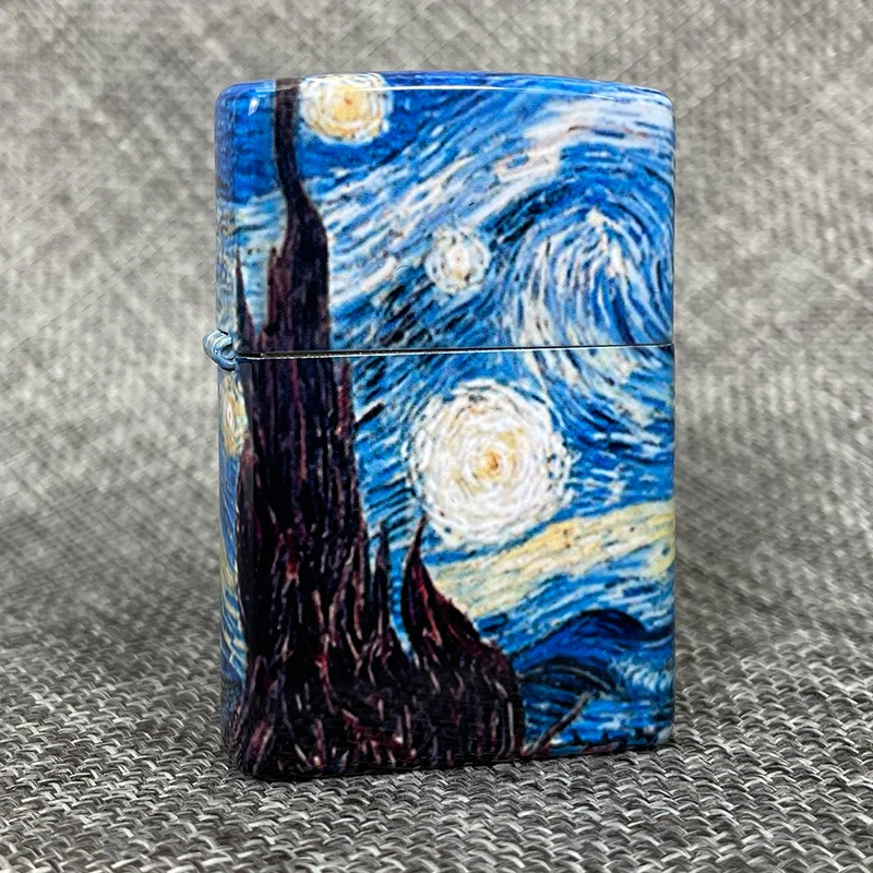 Zippo para amigos, padrão clássico, material do céu azul, fabricado nos EUA