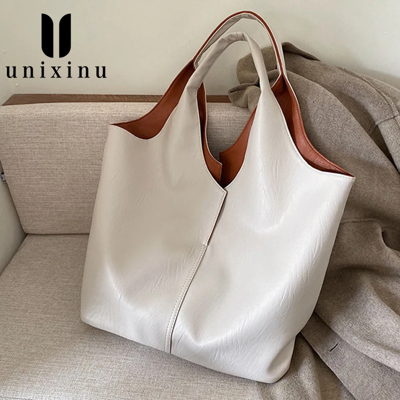 

Women Shoulder Leather Bag Fashion Handbag Retro Leather Ladies Shoulder Bag Large Tote Purse Women Handbag Tote Bag