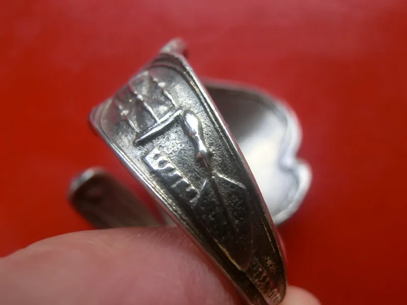 Серебряная ложка из серебра 925 пробы, живое кольцо