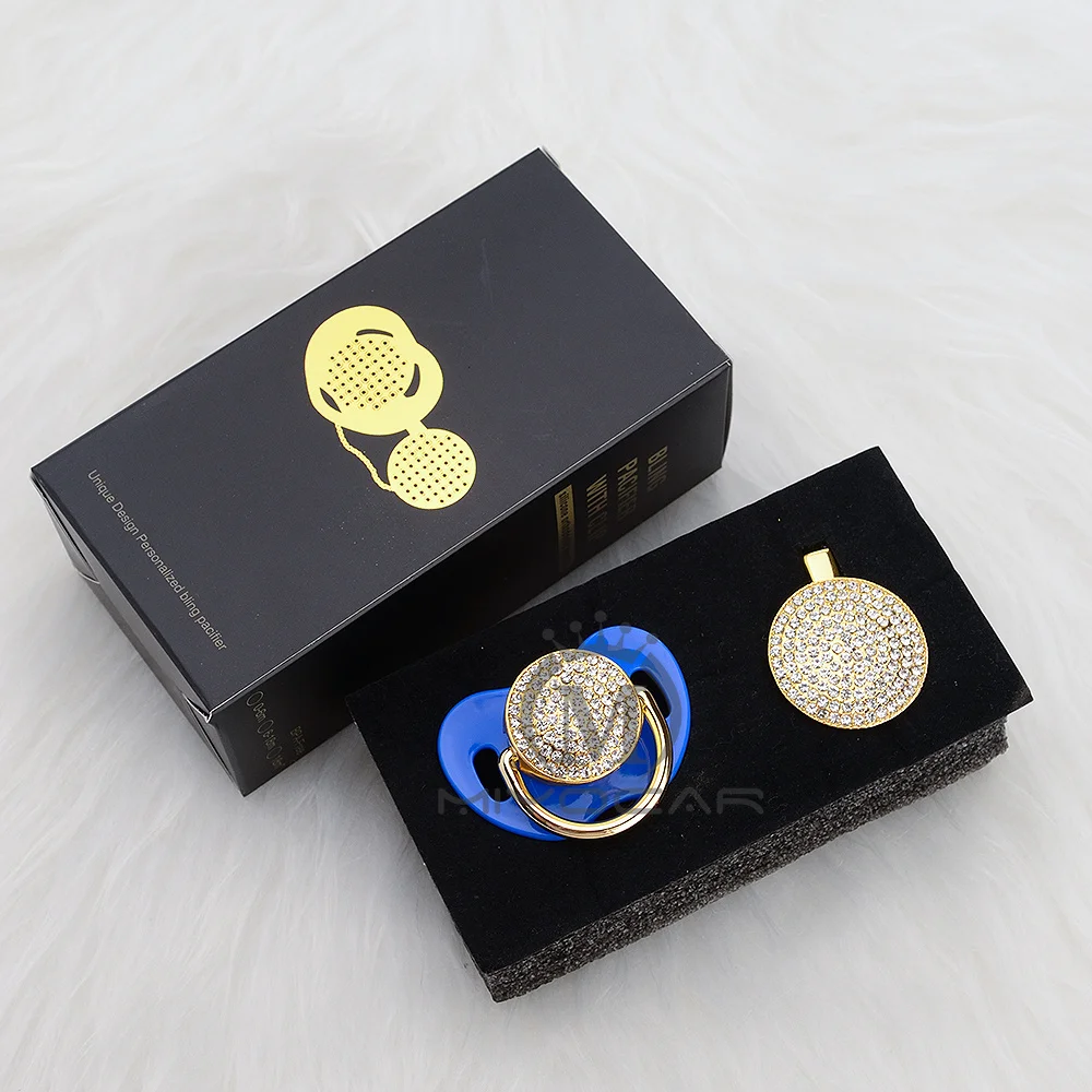 Набор для соски и зажима BLING bling all silver gold уникальный дизайн не содержит Бисфенол А