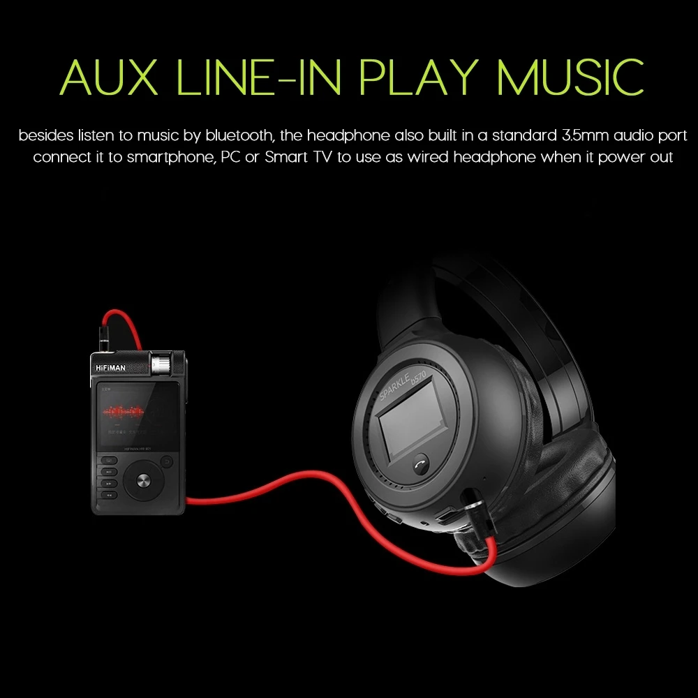ZEALOT B570 HiFi стерео Bluetooth наушники беспроводная гарнитура с микрофоном fm радио Micro SD