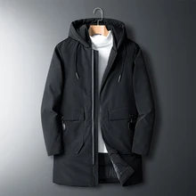 Теплая Повседневная стеганая зимняя куртка мужская парка ветровка Корейская одежда 39 S Классический Тренч