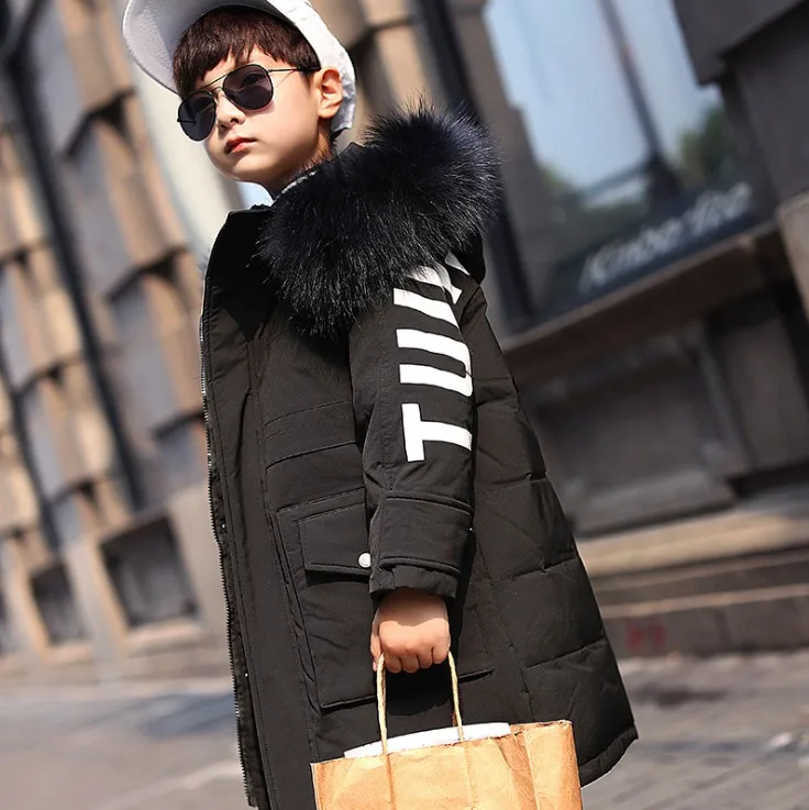 only jacket 130-160 см Новинка модная, стильная, зимняя обувь, сохраняющая письмо куртка-пуховик для мальчиков Дети, теплый зимняя куртка для мальчика - Цвет: only jacket