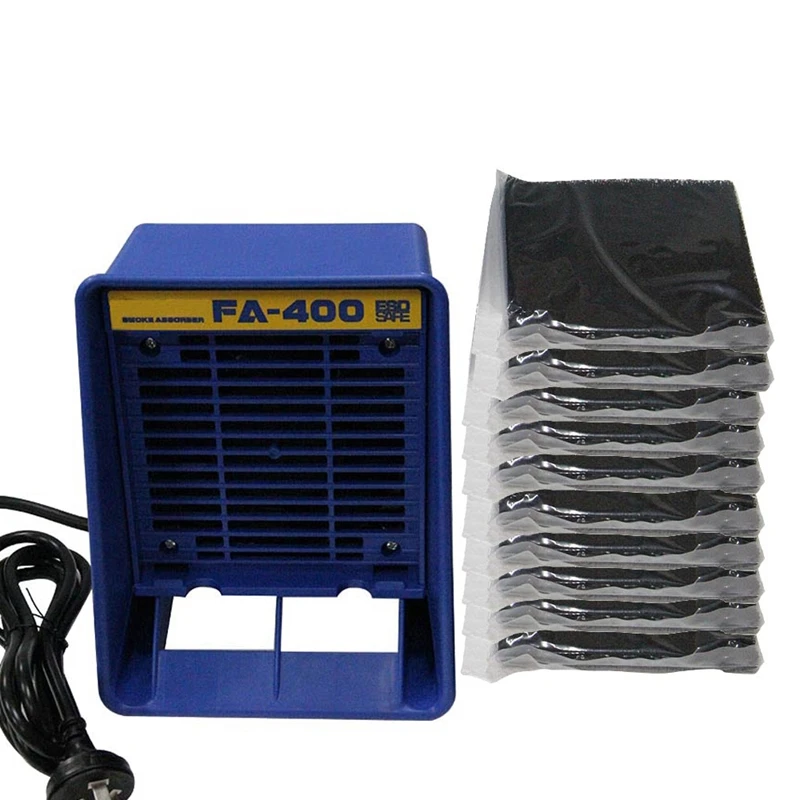

220V Fa-400 Solder Iron Smoke Absorber,Esd Fume Extractor,Smoking Instrument,With 10 Pc Activated Sponge Eu Plug