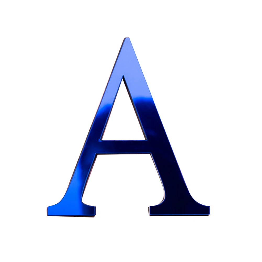 A-Z Алфавит буквы акриловые зеркальные настенные художественные стикеры Наклейка DIY вечерние украшения для дома и праздника