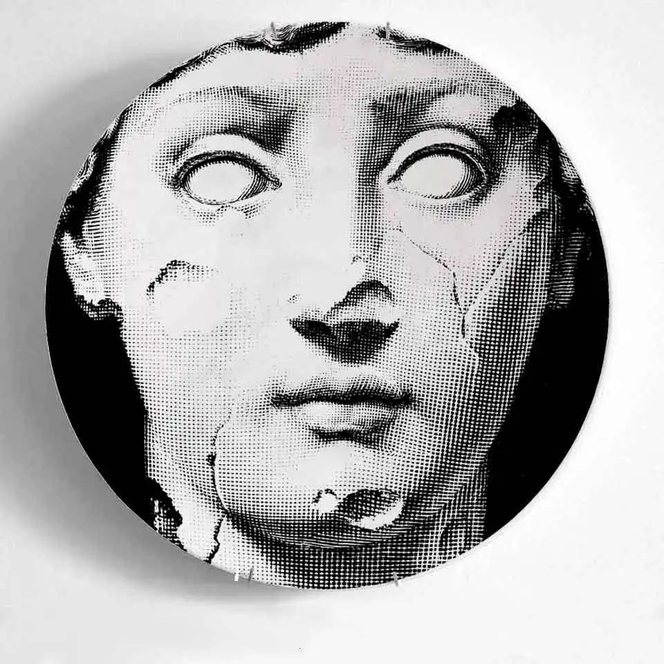 6/7/8 фут домашное украшение rosenthal Piero fornasetti блюдо Керамика пластина иллюстрации настенная подвесная панель аксессуары посуда Искусство ремесло - Цвет: 10