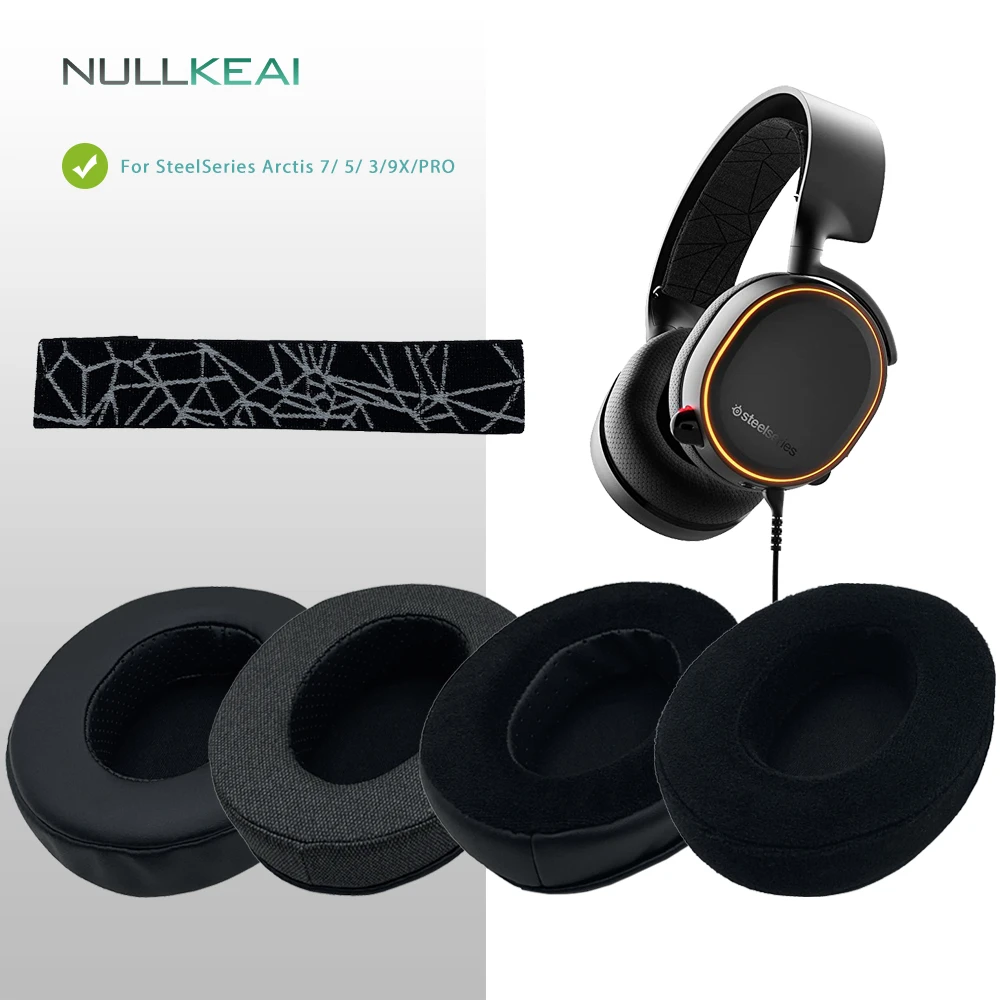 Arabiske Sarabo Give termometer NULLKEAI Replacement Thicken Leather Earpads For SteelSeries Arctis 7/5/3/PRO/9X  Headset Upgraded Comfy Cushion Sleeve|Earphone Accessories| - AliExpress