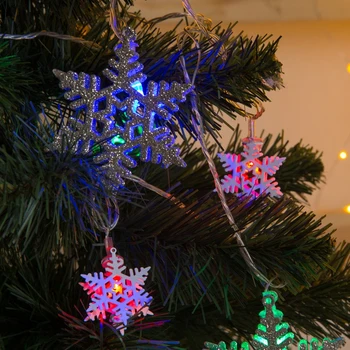 

Garland "Thread" 4 m with attachments "Snowflakes", IP20, transparent thread, 20 LED, multi glow, 8 modes, 220 V