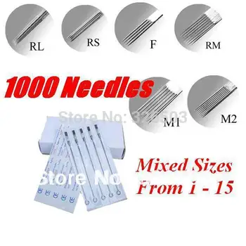 

Lot Of 1000 Tattoo Needles Pre-made Sterile Mixed Assorted Sizes Supply TNE-1000