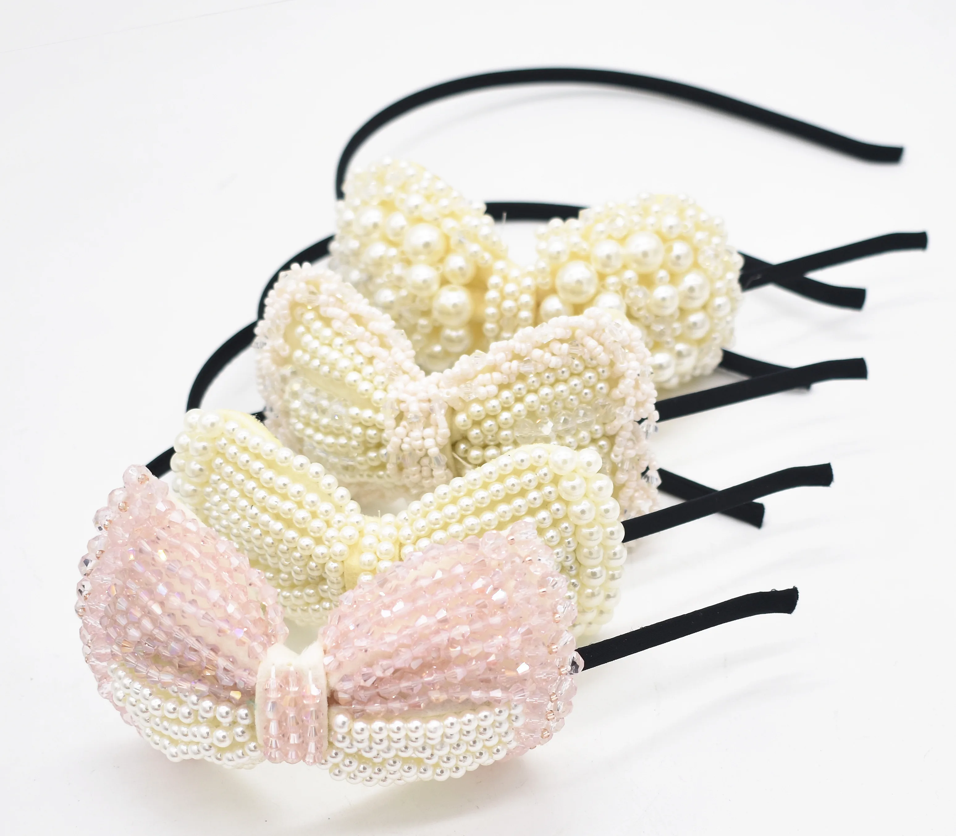 

Solid Color flowers Hairbands Hair Hoop Kids Beautiful pearl Headband Princess Headwear Head hoop girl Hair Accessories