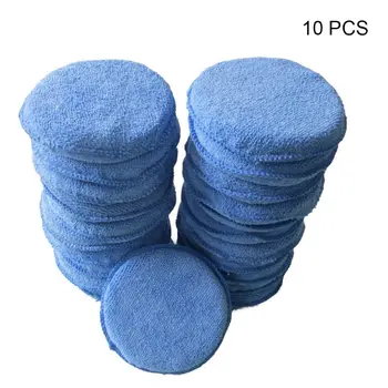 

10Pcs Car Polish Wax Round Foam Sponges Scratch Free Applicator Pads Auto Automobile Multipurpose Clean Maintenance Accessories