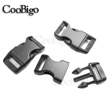 

100pcs 5/8" Curved Side Release Buckle for Paracord 550 Bracelet Project Parachute Backpack Dog Collar Belt Strap Bag Accessory