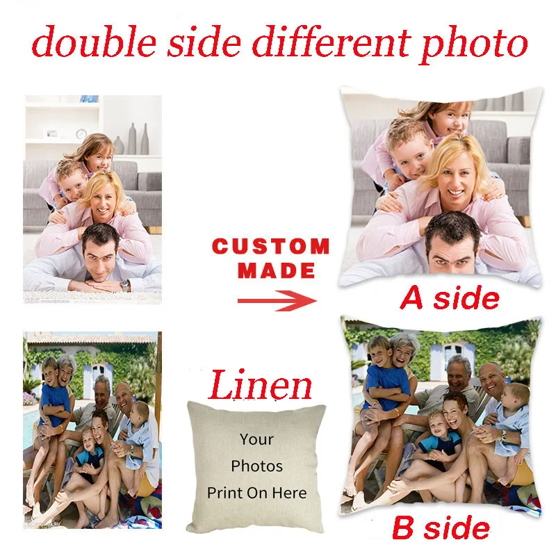 Fuwatacchi Cushion Cover Print Customize Gift Throw Pillowcase Double Sided Optional Print Personal Photos for Pillow Covers - Цвет: 4545YMBC