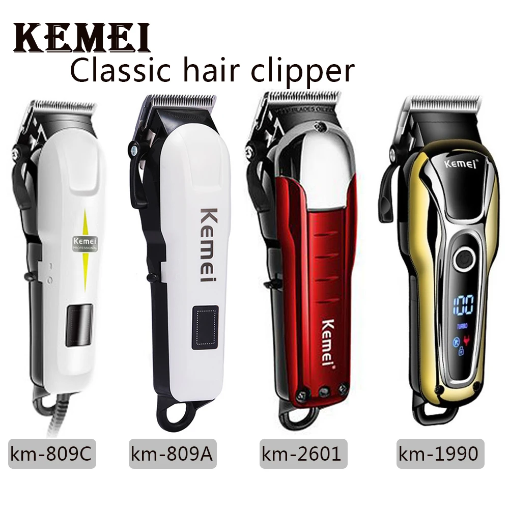 KEMEI машинка для стрижки волос профессиональная машинка для стрижки волос для мужчин электрический триммер с ЖК-дисплеем машинка для стрижки волос 5