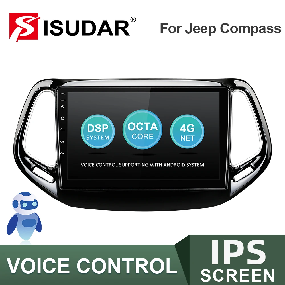 Автомагнитола ISUDAR V57S на Android для Jeep Compass 2 МП 2016 2017 2018 Автомобильный мультимедийный