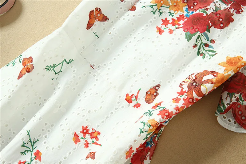 Новое летнее платье для отпуска Vestidos женское платье миди с цветочным принтом и вышивкой