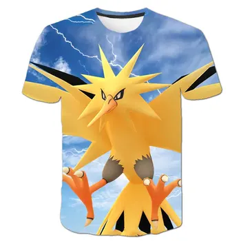 

Girls Sweatshirt Pokemon T-shirt Children's Clothes Summer 2020 Camisetas Shirt Pikachu T Shirts Girl Kids Clothes Teen Tops Tee