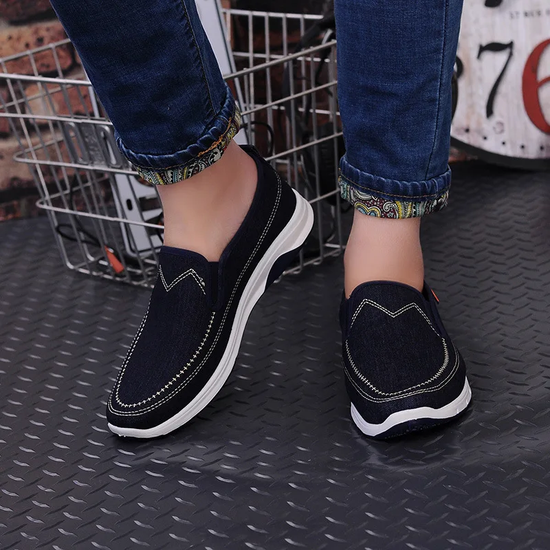 

Spring And Summer Autumn New Style Old Beijing MEN'S Cloth Shoes Low Top Flat Korean-style Fashion Casual Shoes Cowboy Spiraea n