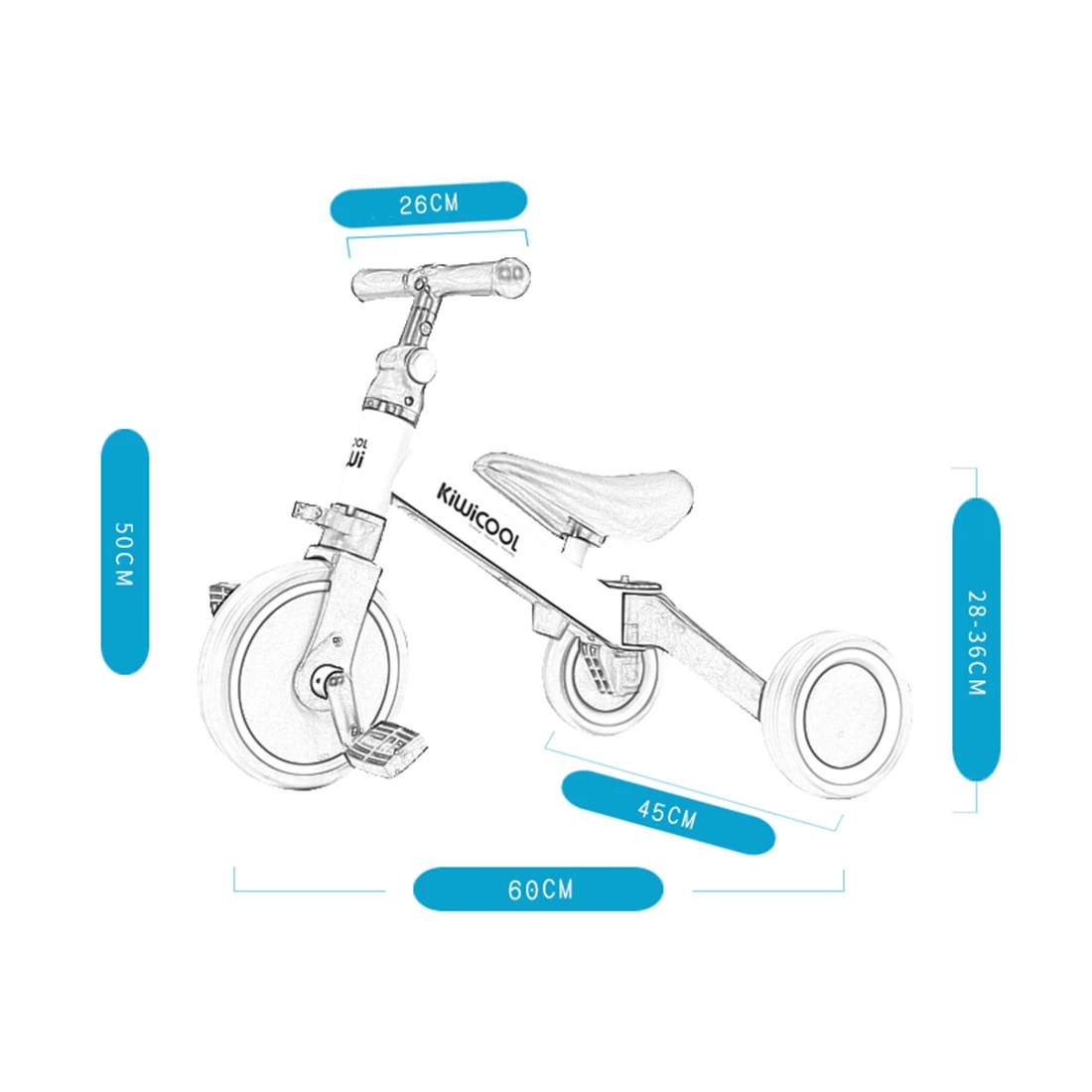 3-in-1 Carbon Steel Kids Tricycles Balance Bike Trike Baby walker Toddler Outdoor Riding Bicycle for 1-4 Year Old 2019 Baby Gift