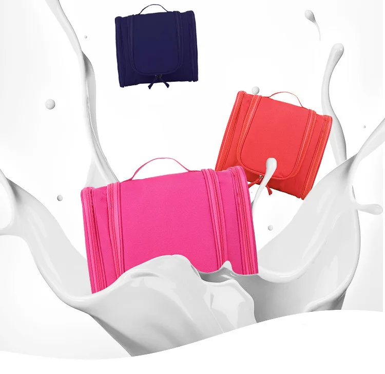 Korean hook double open toiletries Bag Travel Portable big ear toiletries bag toiletries storage bag