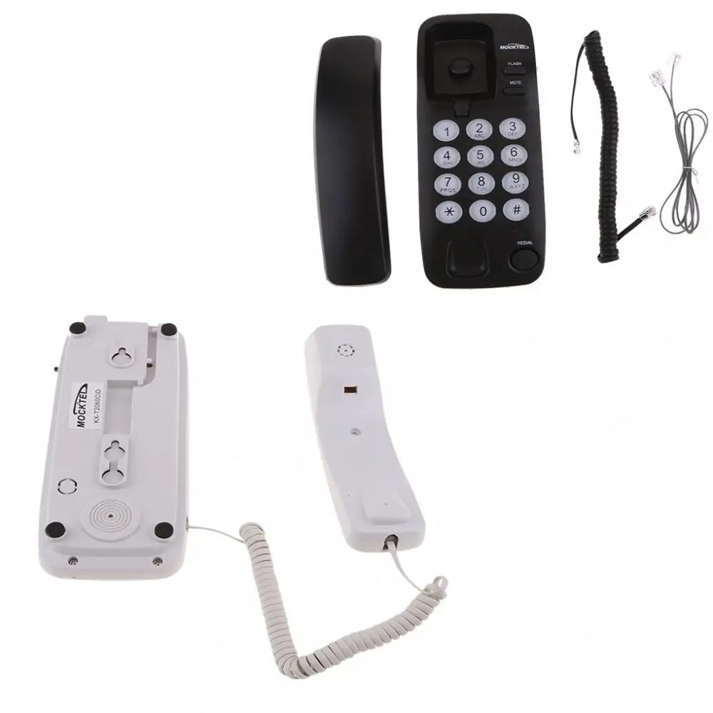 Portable Hanging Corded Phone Home Wall Line Telephone Office Business