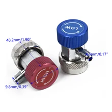 High Quality 2x R134A Quick Connector Adapter Coupler Auto A/C Manifold Gauge Low / High Side The R134A Air Conditioning (A/C) F