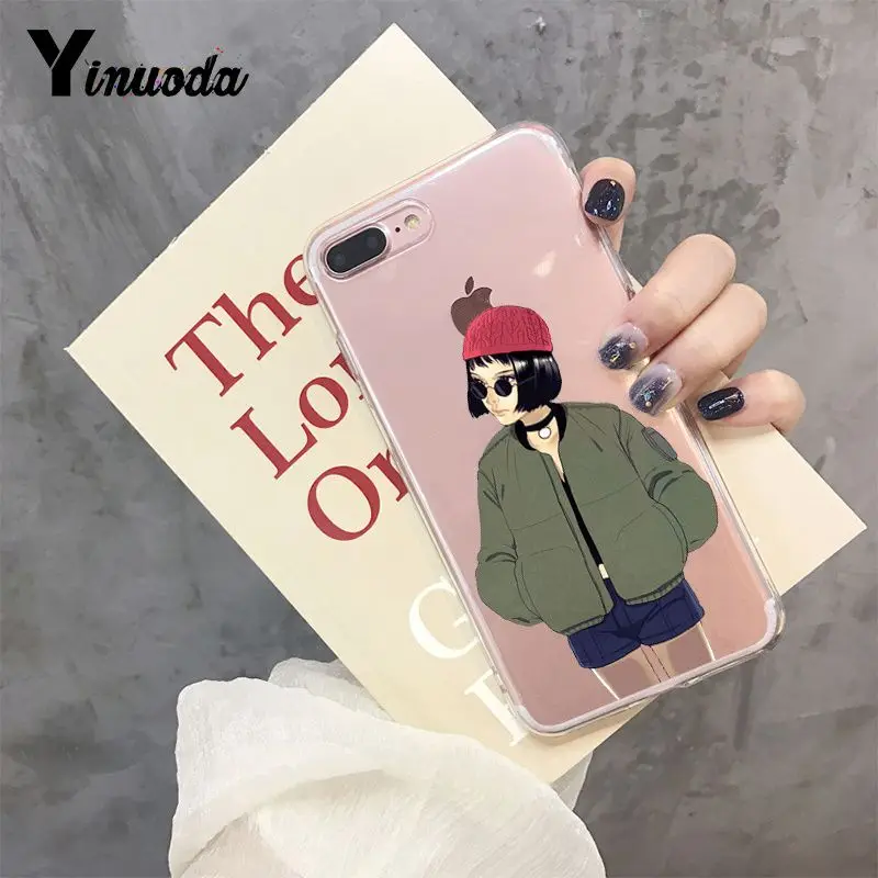 Чехол для телефона Yinuoda Cool Leon and Matilda art Couple с потрясающим пейзажем для Apple iPhone 8 7 6 6S Plus X XS max 5 5S SE XR