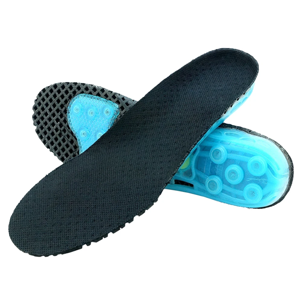 

Relieve Pain Soft Shock Absorption Sports Shoes Orthopedic Insoles Jogging Silicone Foot Care Pad Running Hiking Deodorant